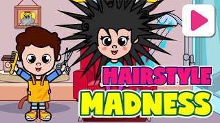 😲 🫣 HAIR STYLE MADNESS - Which one is you?💇‍♀️🧑‍🎤 Hairdressing Game | Best Preschool App Tiny Minies screenshot 1