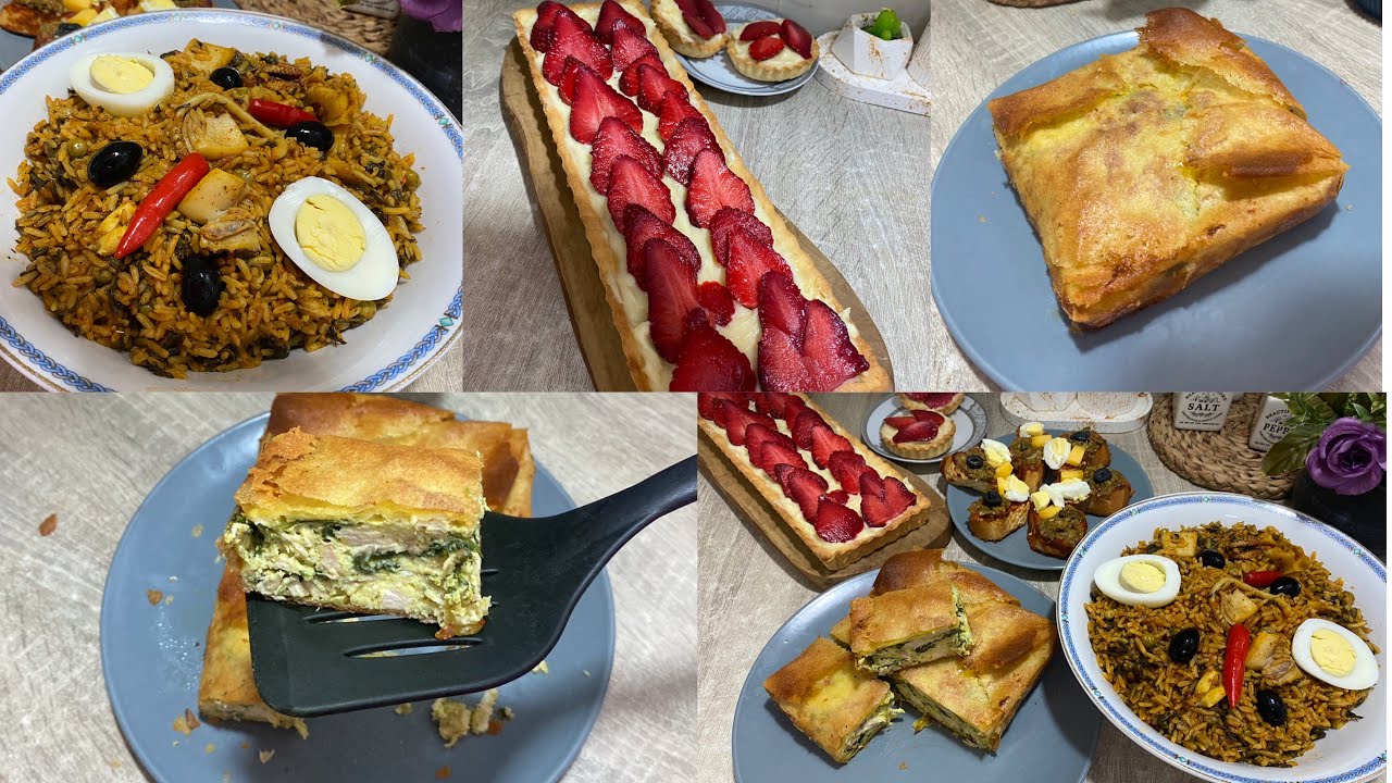 اقتراح اليوم 18 من رمضان 🌙 تارت حلوة/روز جربي/سلاطة بلانكيط/ طاجين ملسوقة