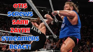 Streamers React! Otis Screws Sami Zayn! #wwe #wweraw #samizayn