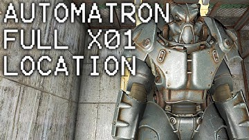 Fallout 4 Automatron Full Set of X-01 Power Armor! Fort Hagen Satellite Array