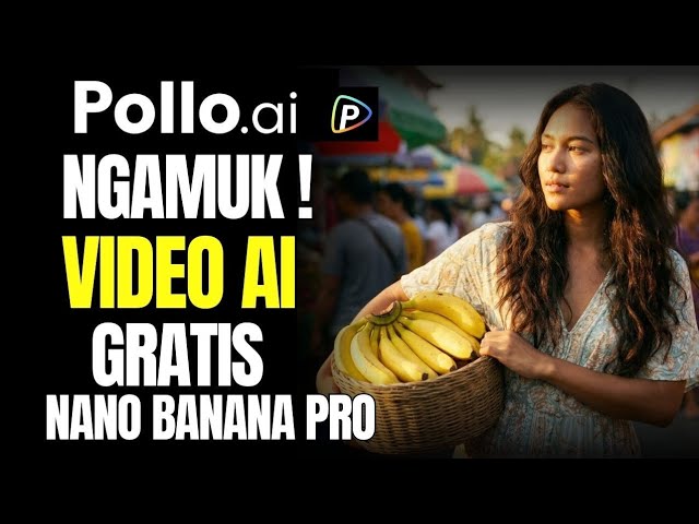 NANO BANANA BUAT VIDEO AI 2025 TERGILA DI POLLO AI - PRODUKSI AUDIO EDITING #ai