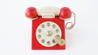 イギリス発 Le toy van 木製レジスター&木製電話 ビンテージフォン