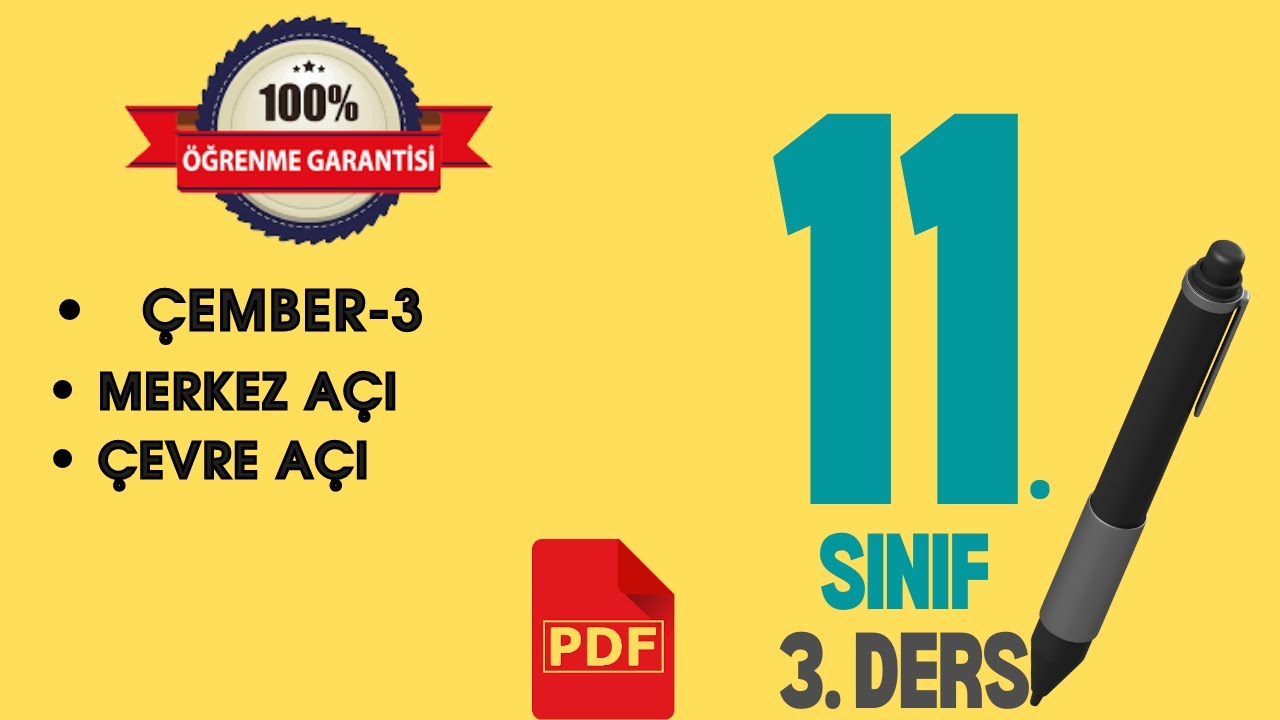 Çember-3 | 11.SINIF MATEMATİK |  Merkez Açı- Çevre Açı | SONUÇ YAYINLARI