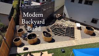 Stunning Backyard Renovation Hand-Crafted Cedar Details, Custom Fire Pit Turf