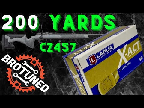 CZ 457 LRP - Lapua X-Act - 200 yards - YouTube