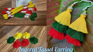 Layered Tassels making| Easy Tassel Earrings method| Diy tassels