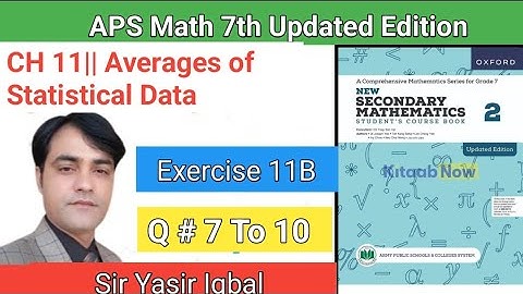 Exercise 11B  I Chapter 11 I APS Maths 7th II New Secondary Math Book 2 II Sir Yasir Iqbal