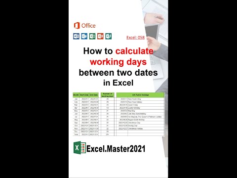 058 how to calculate working days between two dates in excel #shorts #youtubeshorts