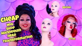 Cheap Wig Shop Mannequin Head Transformation Jaymes Mansfield