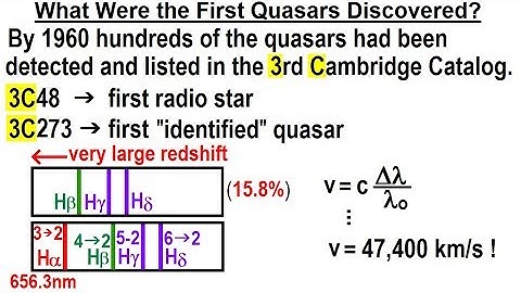 Astronomy - Ch. 27: Quasars (3 of 14) What Were the 1st Quasars Discovered?