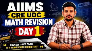 🚨AIIMS CRE UDC Maths Revision 2026 | 💯 Day 1 | Complete Revision + PYQ | #aiimscre5 #maths #viral