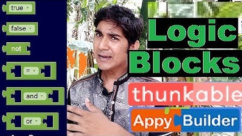 Logic Block of Thunakble appybuilder, makeroid, mit app invetor hindi turorials.