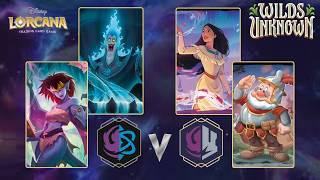 Blurple vs Purple Steel | Lorcana Wilds Unknown Set Champs Gameplay