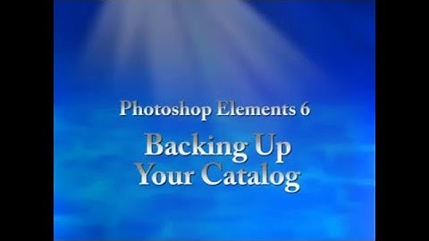 PSE 6 Backup and Restore Catalog Demo