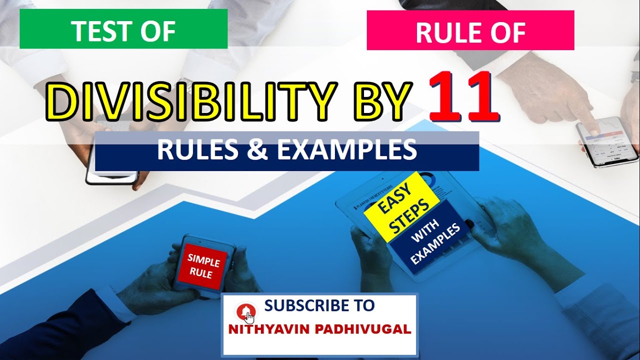 DIVISIBILITY BY 11 Rule And Examples YouTube Divisibility by 11 rule and examples youtube