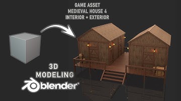 Medieval Fantasy House 4 Modeling in Blender - Blender Tutorial - 3d Game Asset House