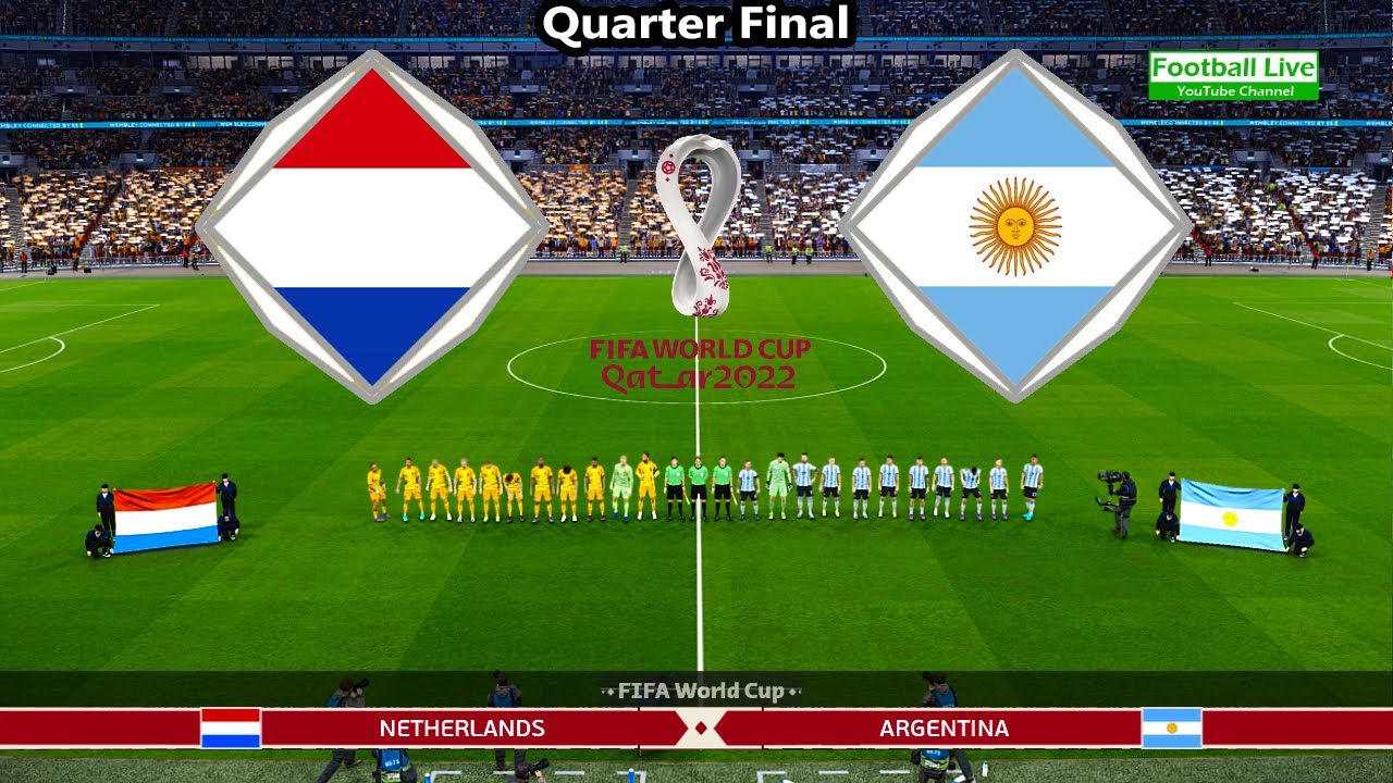 Netherlands vs Argentina - Quarter Final FIFA World Cup Qatar 2022 PES Gameplay