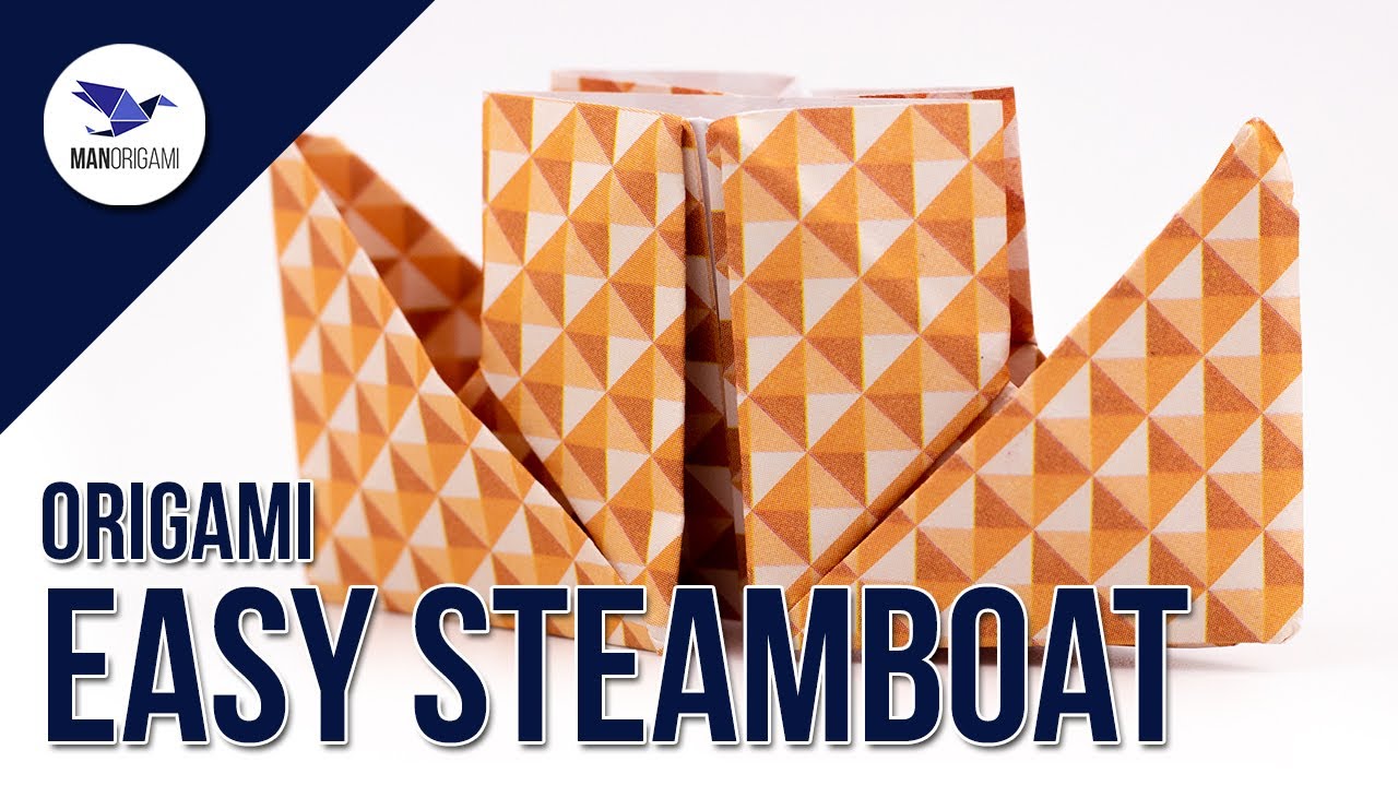 How to make a paper steam boat 🛥️ Origami Tutorial YouTube
