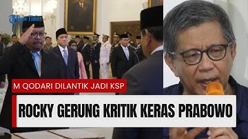 Kenapa Rocky Gerung Kritik Keras Presiden Prabowo Gara-gara Tunjuk M Qodari KSP? Singgung 3 Periode