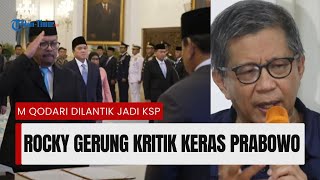 Kenapa Rocky Gerung Kritik Keras Presiden Prabowo Gara-gara Tunjuk M Qodari KSP? Singgung 3 Periode