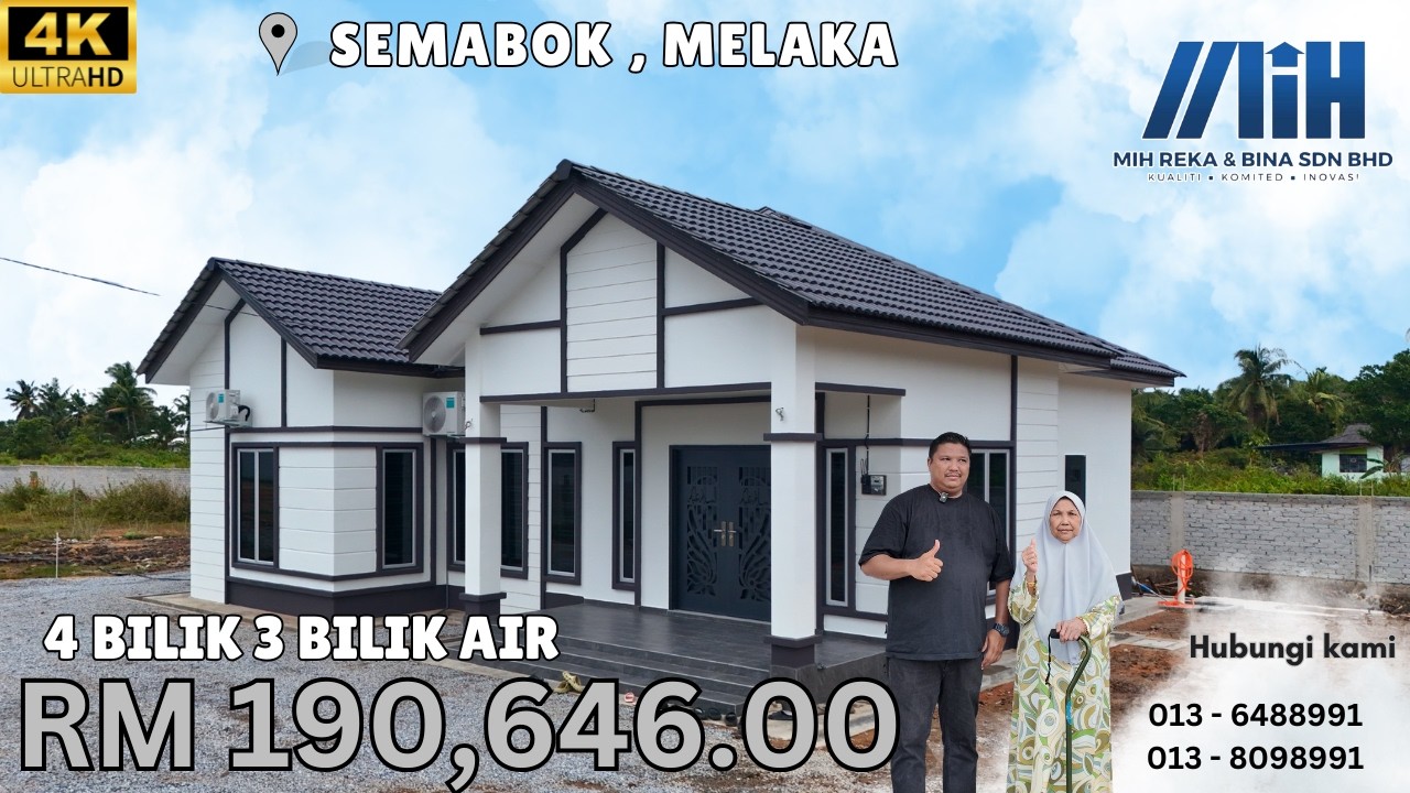 RUMAH 4 BILIK 3 BILIK AIR - SEMABOK, MELAKA