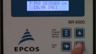 Manual programming of the BR 6000 Epcos power factor controller