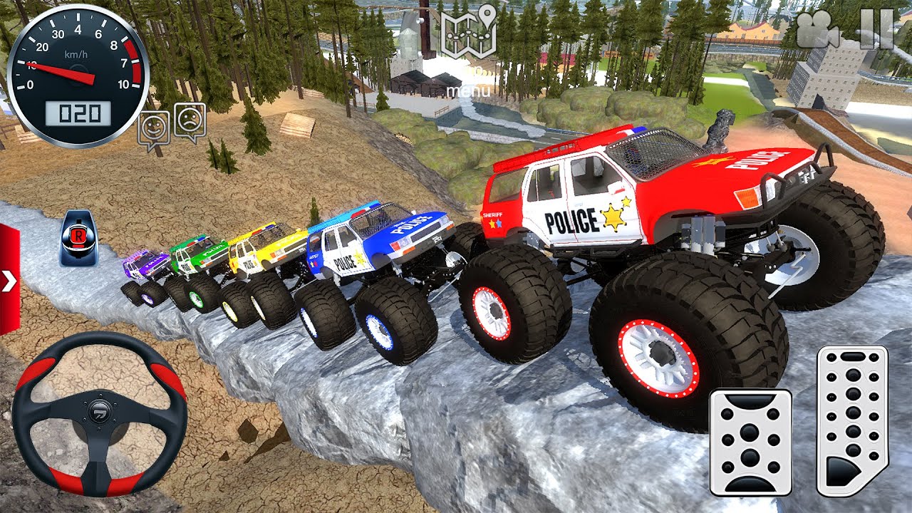 Impossible Monster Truck Mega Ramp Driving #1 - Police Car Extreme Stunts - Android Gameplay [FHD]