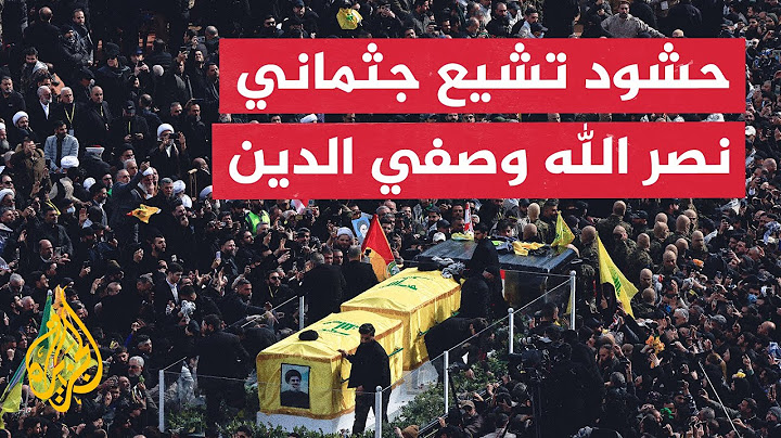 حشود تشارك في مراسم تشييع حسن نصر الله وهاشم صفي الدين
