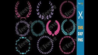 Keychain patterns SVG, Laurel Wreath SVG, Floral Wreath SVG, Keyring patterns SVG, Laurel weath SVG Keychain patterns SVG, Laurel Wreath SVG, Floral Wreath SVG, Keyring patterns SVG, Laurel weath SVG