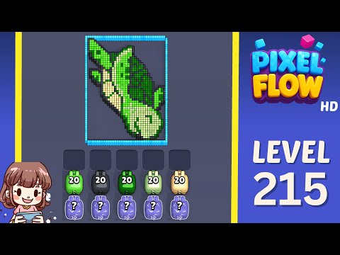 Pixel Flow Level 215 Solution Walkthrough