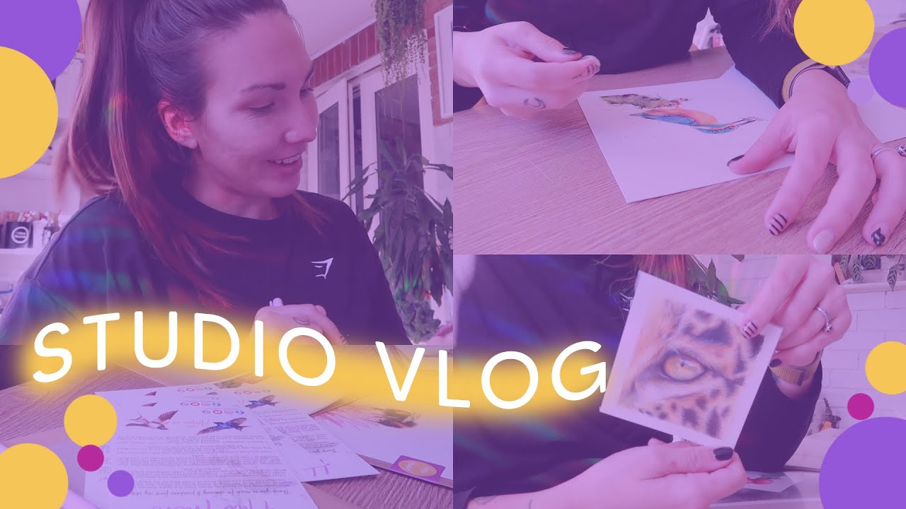 STUDIO VLOG Prepping Orders & Organising Original Artwork - YouTube
