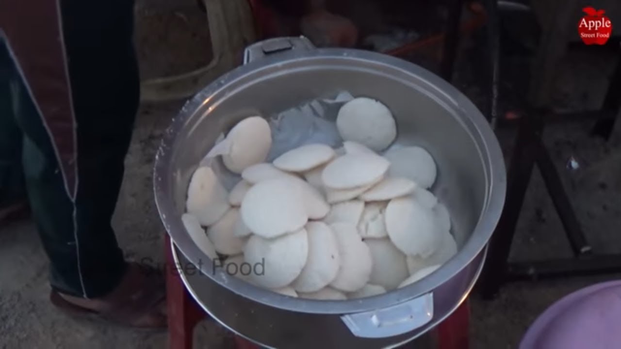 Biggest Idly Making | idli making recipe | APPLE STREET FOOD