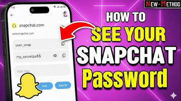 How to See Snapchat Password || How to find out my snapchat password