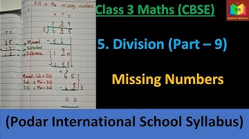 Division missing Numbers / Missing Digits / part 9 / class 3 / Grade 3 / Math / Students Reference.