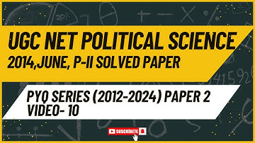 UGC NET POLITICAL SCIENCE 2014 June Paper II/Full paper Solution with Official Answer Key/#net #pyq