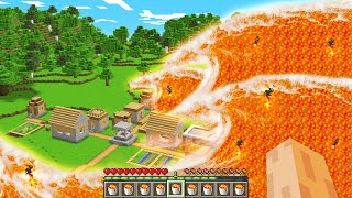 This is Mega LAVA TSUNAMI in Minecraft VILLAGE !!! Secret Trap for Apocalypse Challenge !!!