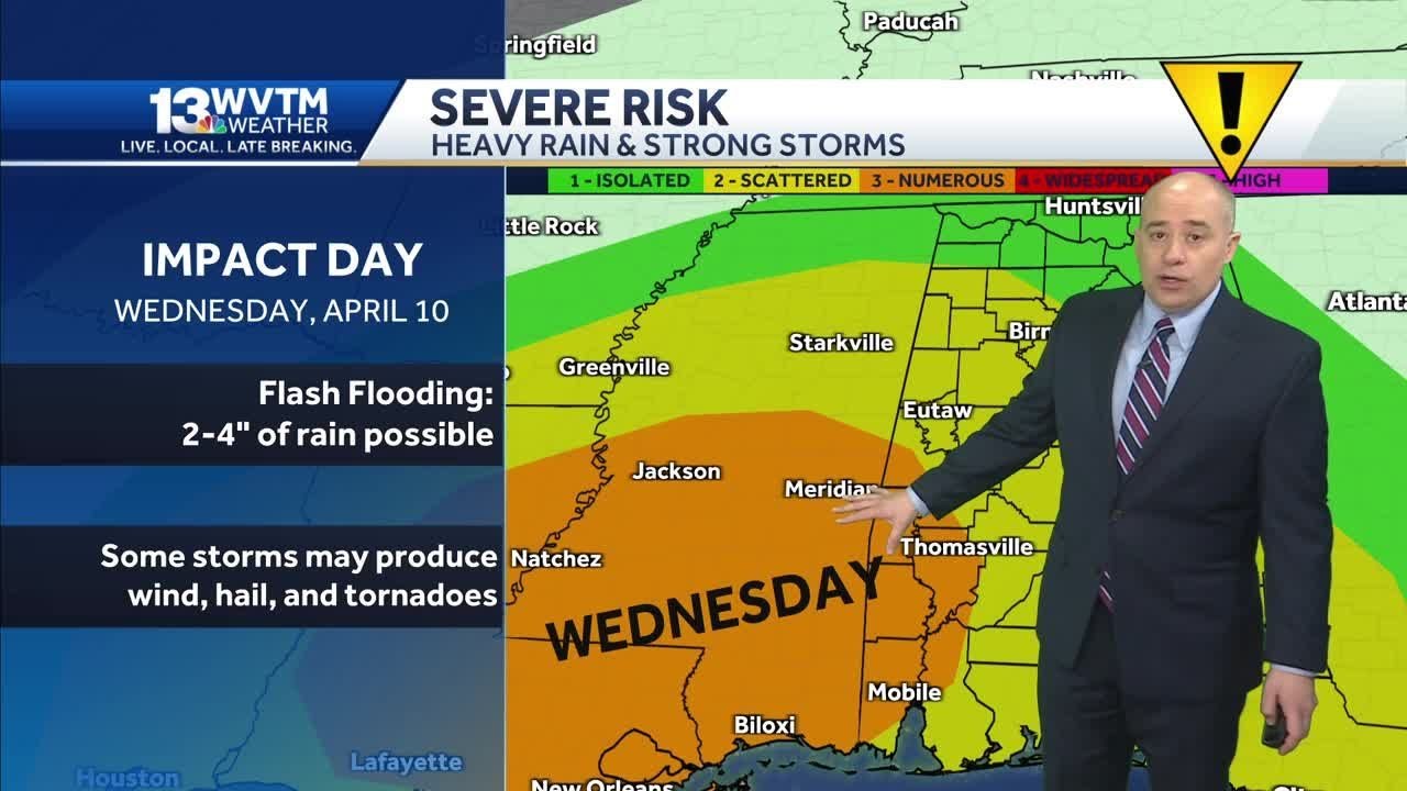 Alabama Impact Day: severe storms threaten tornadoes, strong winds, and ...