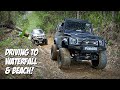 Offroad adventure exploring a hidden paradise  offroading to a secluded beach and waterfall