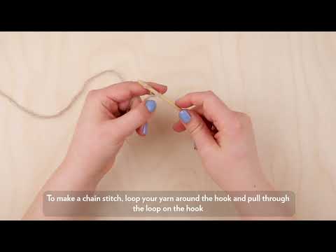 Hvordan hekle en luftmaske / How to crochet a chain stitch