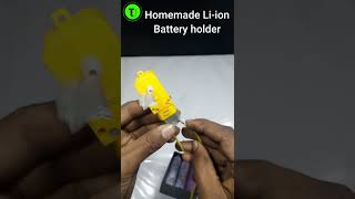 12 voltLithium ion Battery holder making at home and running dc motor #diy