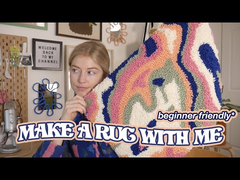 How to make a groovy rug by hand *punch needle tiktok