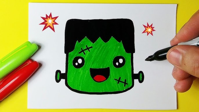 Como desenhar Vampiro Kawaii ❤ Desenhos de Halloween - Desenho