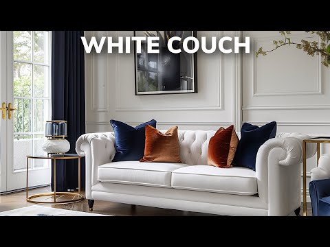 How to style a white couch in you're living room interior design ideas