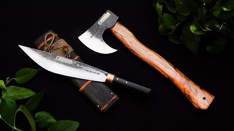 COMBO Đi Rừng CHẤT NGẦU - Dao mèo Mun M28MDD và Rìu R05 - HÀNG CHUẨN CỦA HTX DAO PHÚC SEN