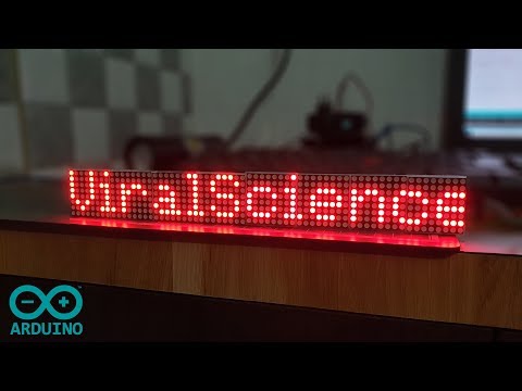 Arduino DOT Matrix Scrolling Text Message