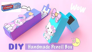 How to make Pencil box from Colgate box | Best out of waste Craft | DIY Pencil Box Craft