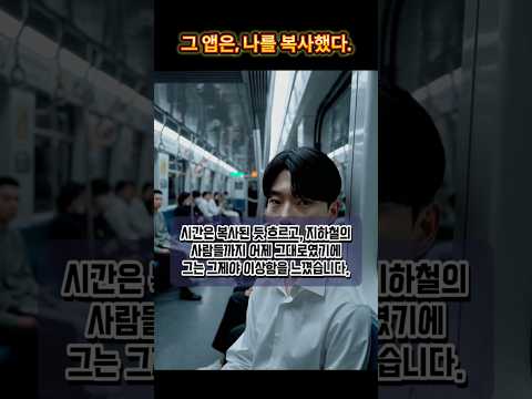 그 앱은, 나를 복사했다 #기묘한이야기 #SF쇼츠 #존재불안 #반복되는하루 #복사본 #디스토피아 #AI쇼츠 #미스터리영상 #공포단편 #하루저장앱