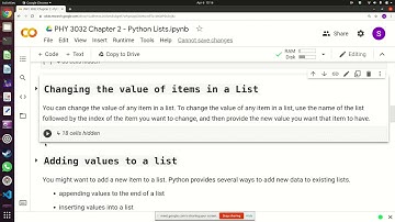 UNZA PHY 3032 Chapter 2C   Python Lists 6 April 2021