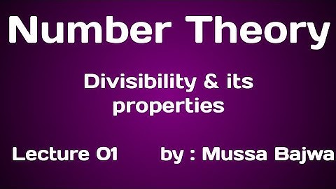 Divisibility & its properties | Number Theory | Lec 01 | Urdu, Hindi