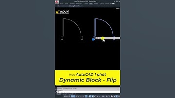 Học AutoCAD 1 phút  | Dynamic block - Flip